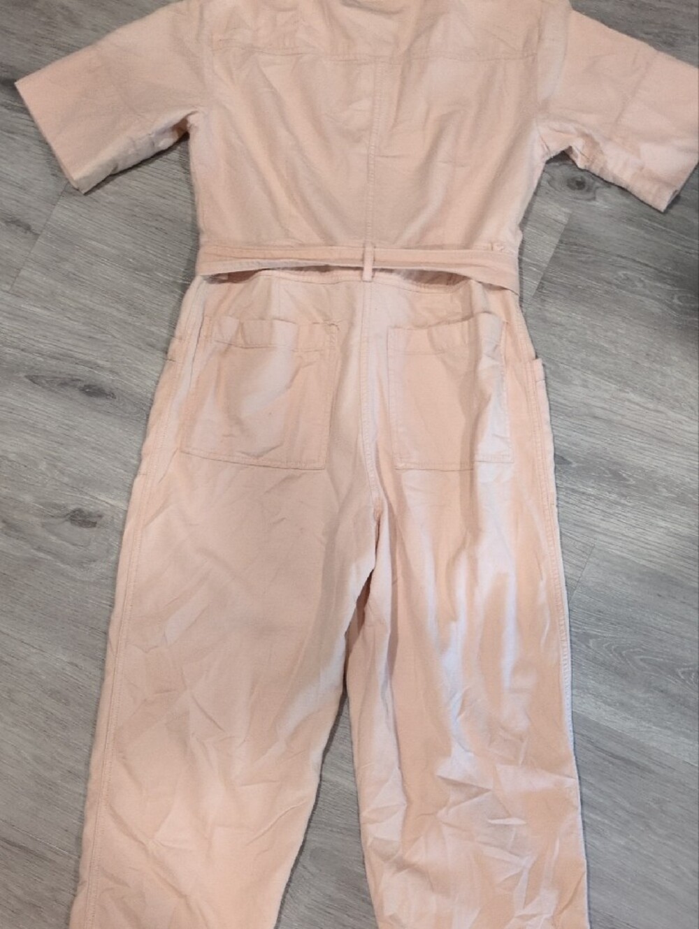 Madewell Blush Utility Jumpsuit with Tie Waist Womens 4 Fits Medium - Picture 3 of 7
